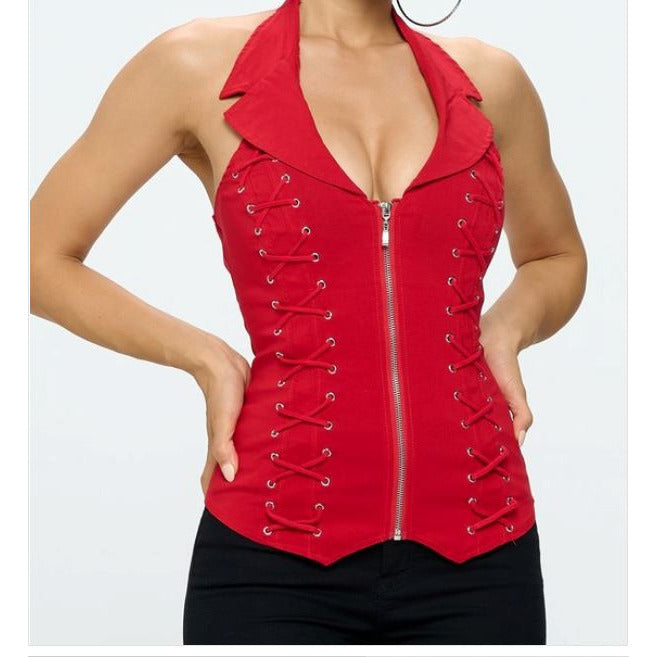 Red Hot corset Top Fatima's Boutique 